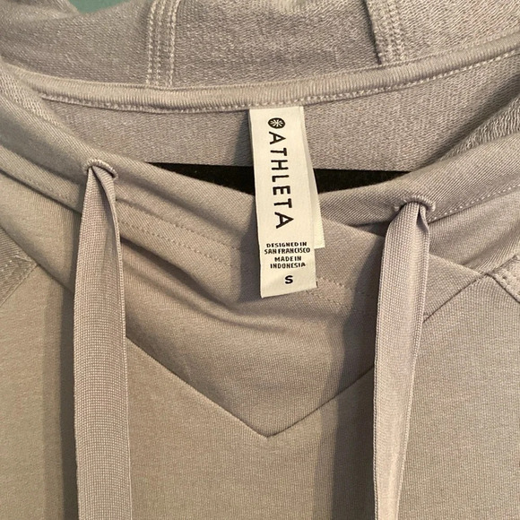 Athleta NWT cabana tunic hoodie - light gray - size small - Picture 2 of 6